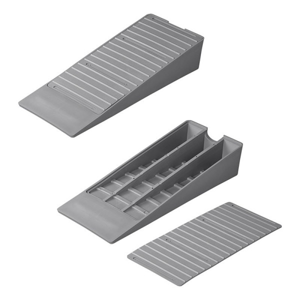 Cale de nivellement 90mm gris - jeu de 2 pièces