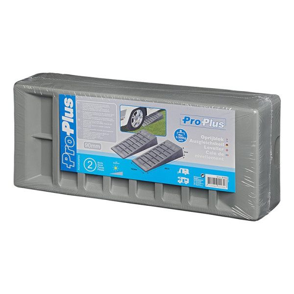 Cale de nivellement 90mm gris - jeu de 2 pièces