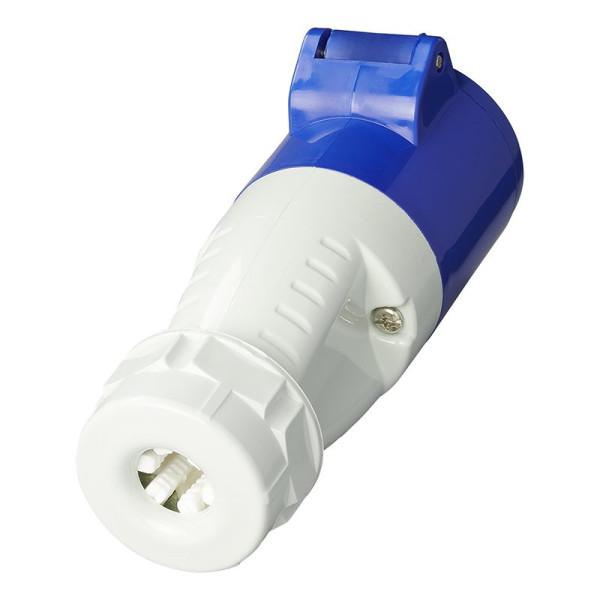 Prise CEE 16A avec boîtier démontable bleu/blanc