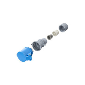 Prise CEE 16A avec boîtier démontable bleu/gris avec témoin lumineux