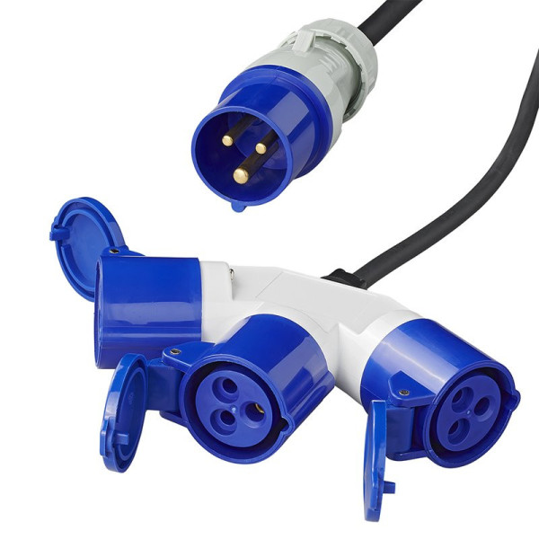 CEE prise triple 16A 150cm 3x1,5mm²