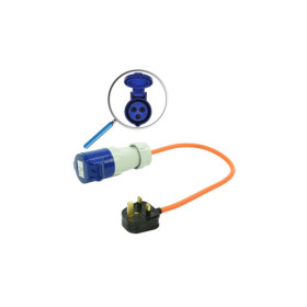 Câble adaptateur 40cm fiche UK vers prise CEE