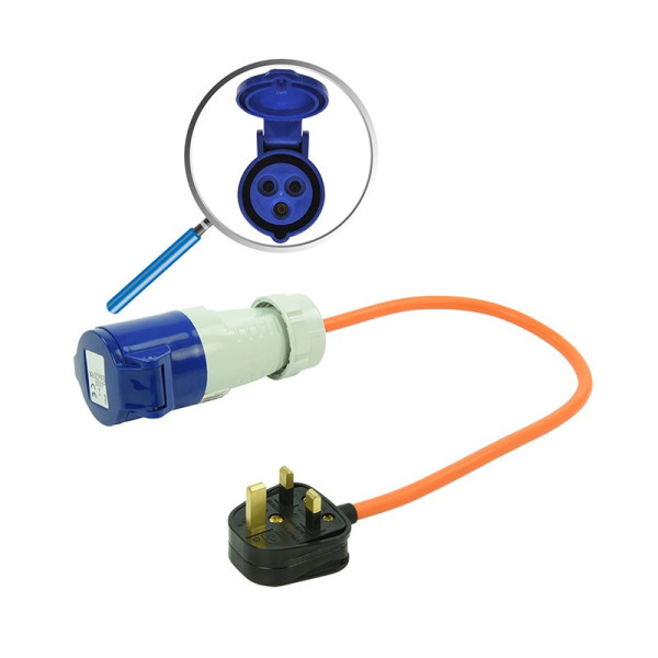 Câble adaptateur 40cm fiche UK vers prise CEE