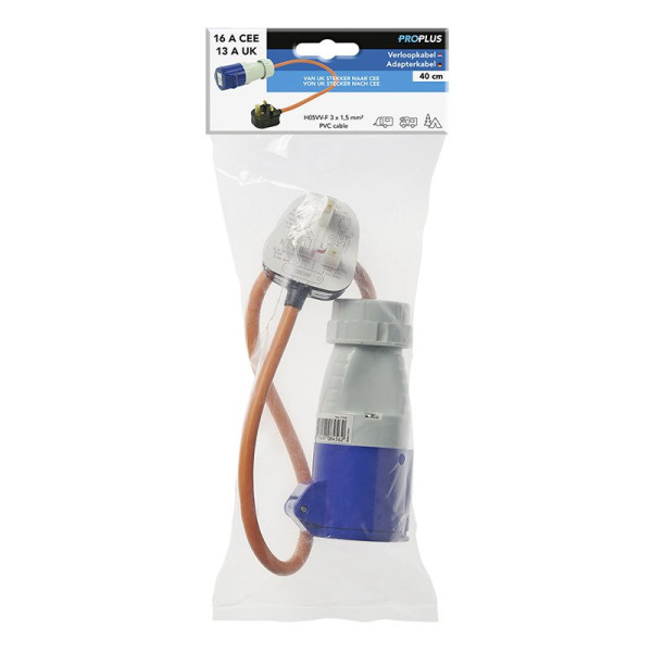 Câble adaptateur 40cm fiche UK vers prise CEE