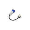 Câble adaptateur 40cm 3x2,5mm² fiche UK vers prise CEE