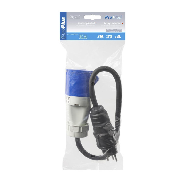Câble adaptateur 40cm 3x1,5mm² fiche Suisse vers prise CEE
