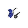 Câble adaptateur 150cm 3x2,5mm² fiche Schuko vers prise CEE