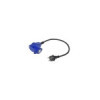 Câble adaptateur 40cm fiche Schuko vers prise coudée CEE + prise Schuko