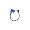 Câble adaptateur 40cm fiche Schuko vers prise coudée CEE + prise Schuko