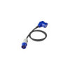 Câble adaptateur 150cm 3x2,5mm² fiche CEE vers prise coudée CEE + prise Schuko