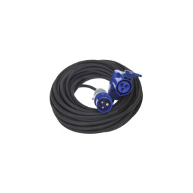 Câble d'extension CEE 20M avec prise coudée CEE + prise Schuko 3x1