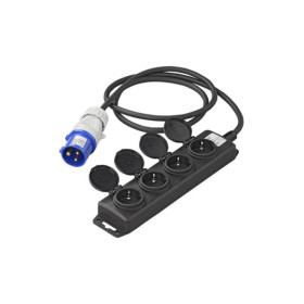 Quadruple prise Schuko 1.5M CEE