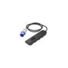 Quadruple prise Schuko 1.5M CEE