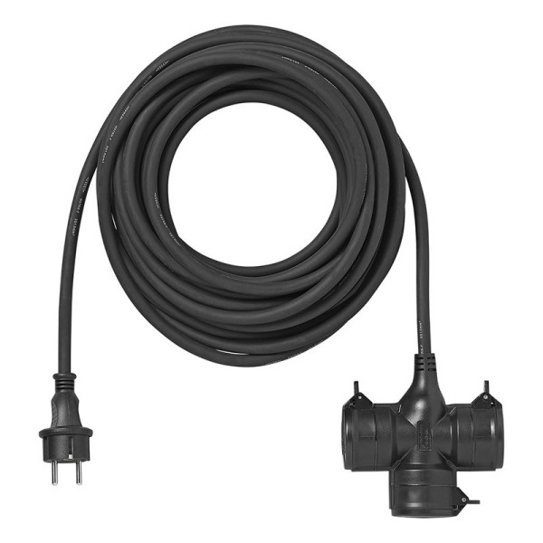 Rallonge triple prise Schuko 10M 3x 1,5 mm²