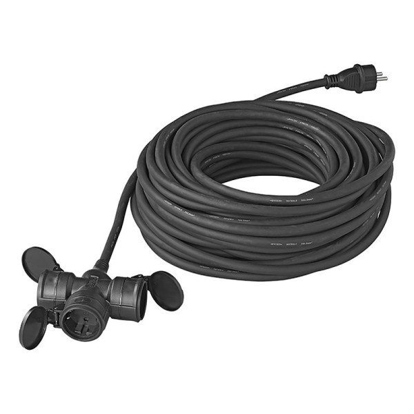 Rallonge triple prise Schuko 25M 3x 2