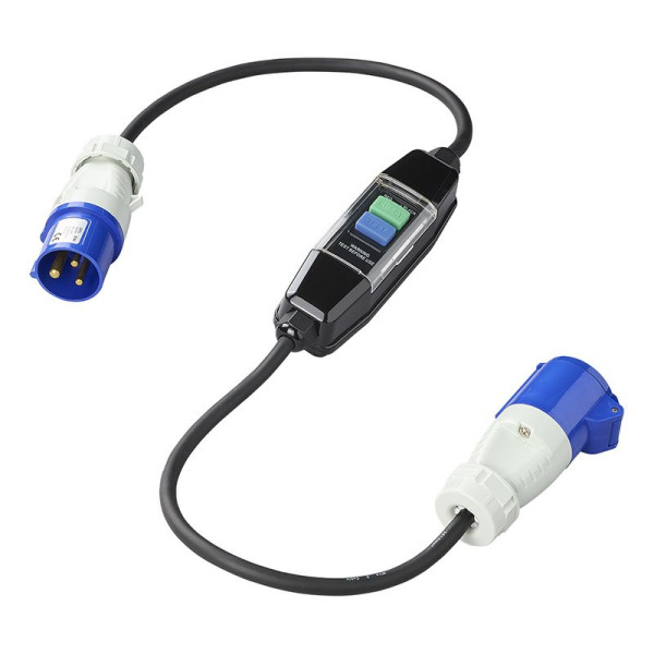 Câble adaptateur 120cm 3x1.5mm² CEE + disjoncteur de fuite à la terre