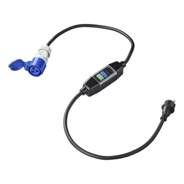 Câble adaptateur 150cm 3x 2.5mm² Schuko vers CEE + disjoncteur différentiel