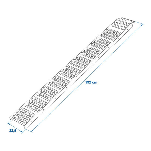 Rampe de chargement acier 180x26cm 225kg par pièce
