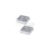 Lanterneau 280x280 mm sans ventilation permanente transparent avec ventilateur