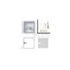 Lanterneau 280x280 mm sans ventilation permanente transparent avec ventilateur