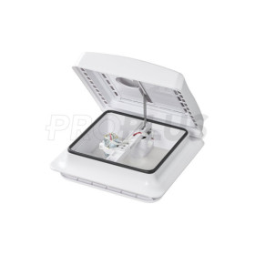Lanterneau 280x280 mm sans ventilation permanente blanche avec ventilateur