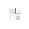 Lanterneau 280x280 mm sans ventilation permanente blanche avec ventilateur