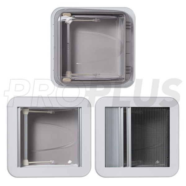 Lanterneau 400x400 mm sans ventilation permanente transparente