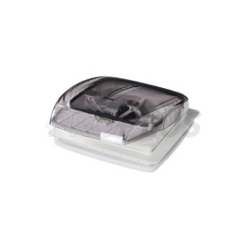 Lanterneau DeLuxe 400x400 mm transparente avec ventilateur
