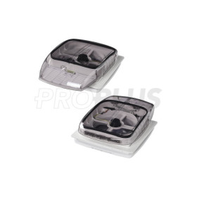 Lanterneau DeLuxe 400x400 mm transparente avec ventilateur