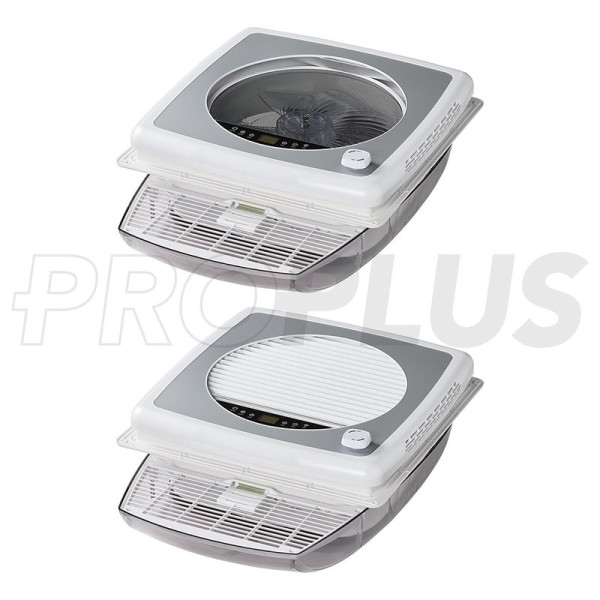 Lanterneau DeLuxe 400x400 mm transparente avec ventilateur