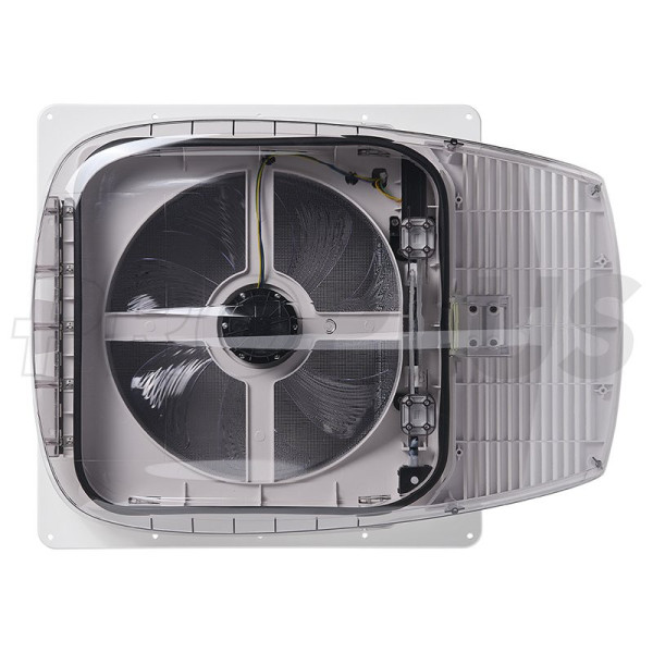 Lanterneau DeLuxe 400x400 mm transparente avec ventilateur