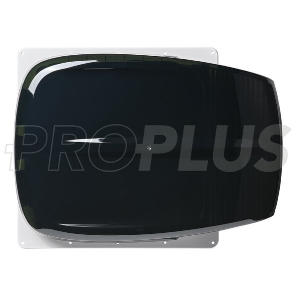 Lanterneau DeLuxe 400x400 mm noir avec ventilateur