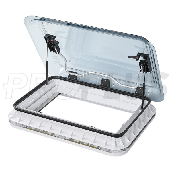 Lanterneau 700x500 mm sans ventilation permanente transparent led