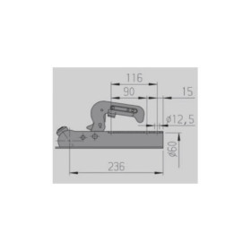 AL-KO Tête d'attelage AK270 rond Diam.60 mm 750 kg