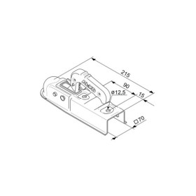 AL-KO Tête d'attelage AK270 carré 70 mm 750 kg
