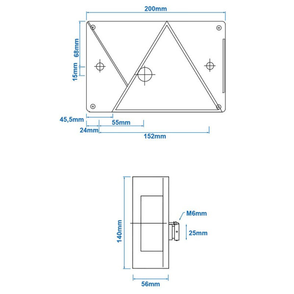 Aspöck Multipoint IV feu arrière gauche