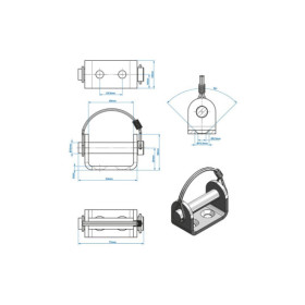 Support pour charnière ridelle 12mm SPP UZ-02A V.1