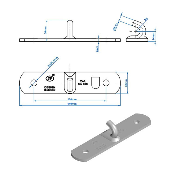 Gache pour fermeture SPP Z-03