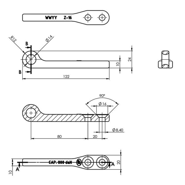 Gache pour fermeture SPP Z-16