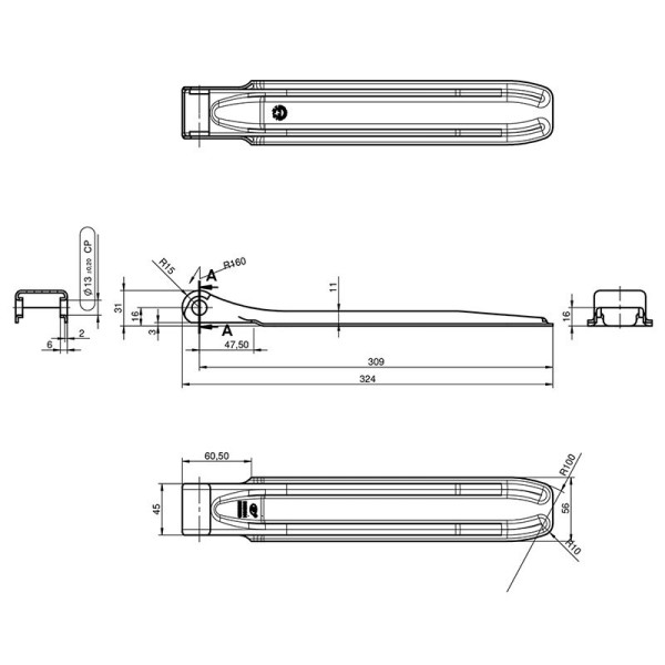 Charnière de ridelle SPP ZW-01.320A